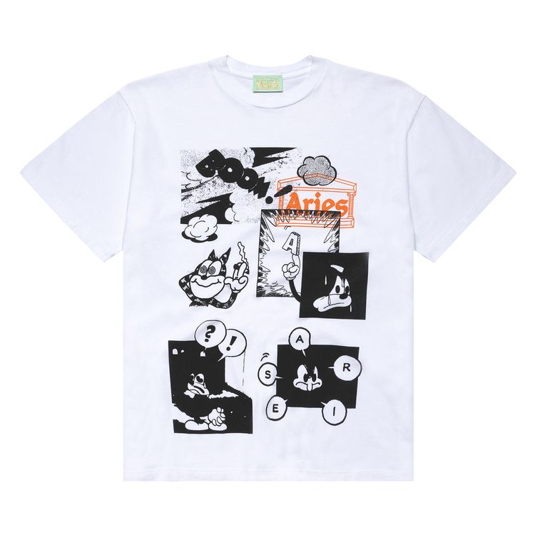 Aries Comic Tee White