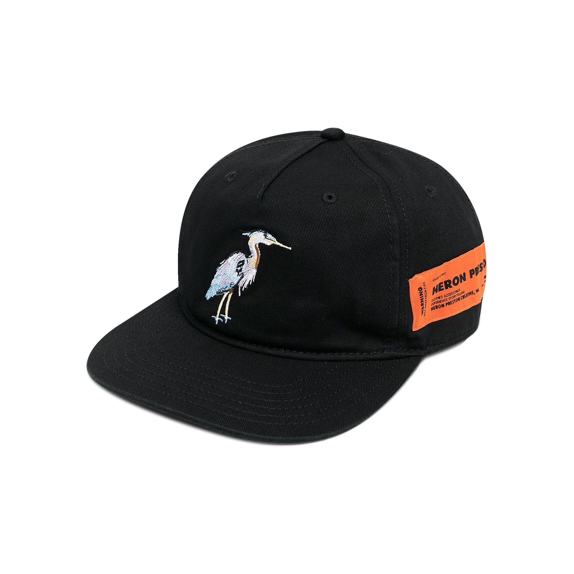 Buy Heron Preston Heron Emboidery Baseball Cap 'Black/Light Blue