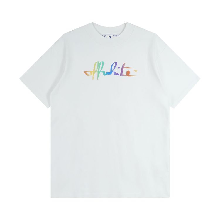 Off White Rainbow Tomboy Tee WhiteMulticolor