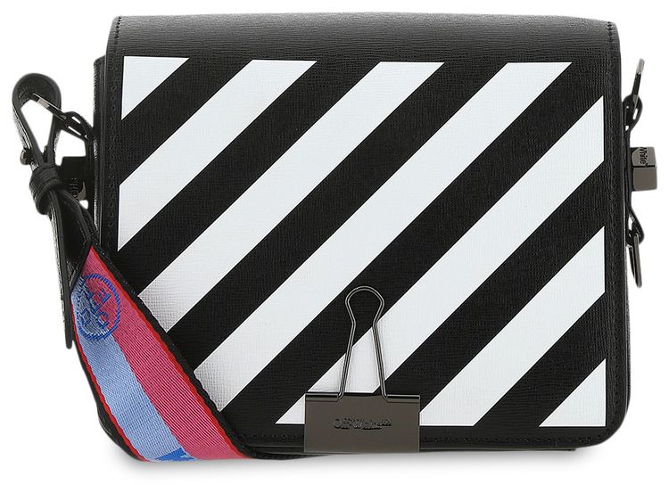 Off White Diag Flap Bag BlackWhite