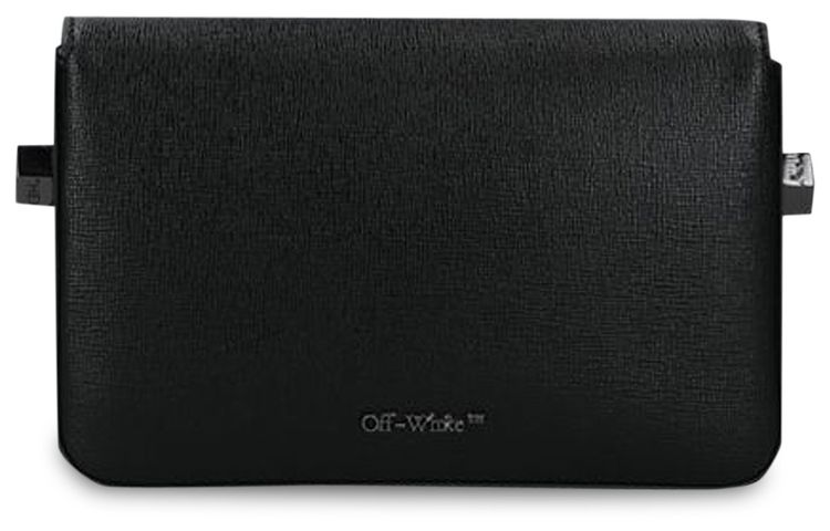 Off White Logo Mini Flap Bag BlackWhite