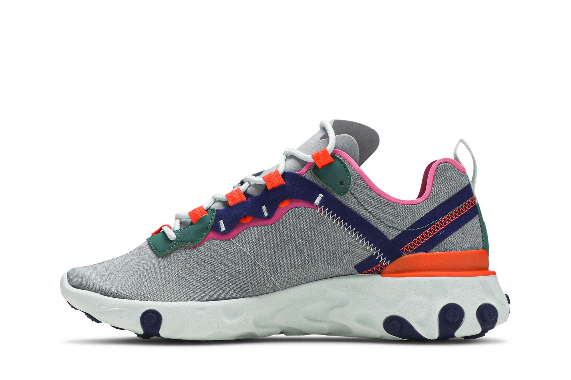 Nike react element 55 wolf grey/fuchsia women's shoe online