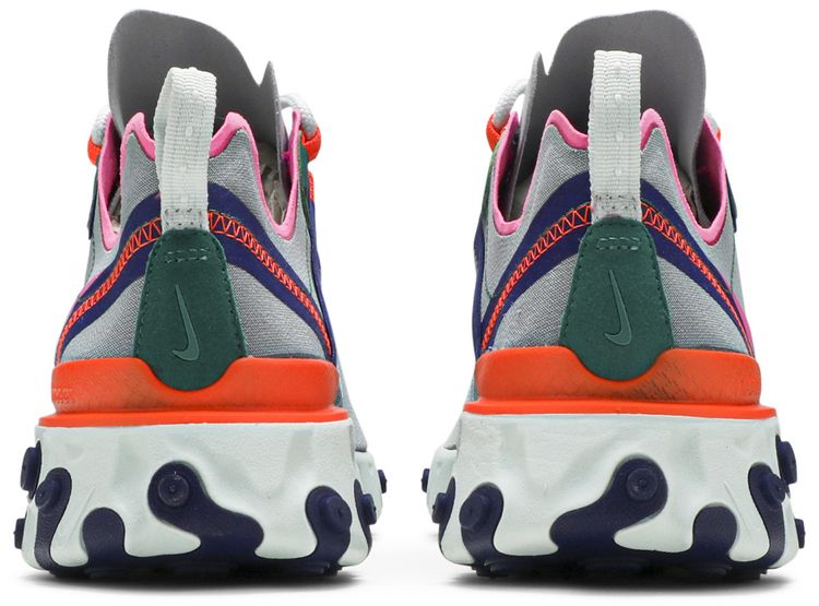 Wmns React Element 55 Wolf Grey Fuchsia