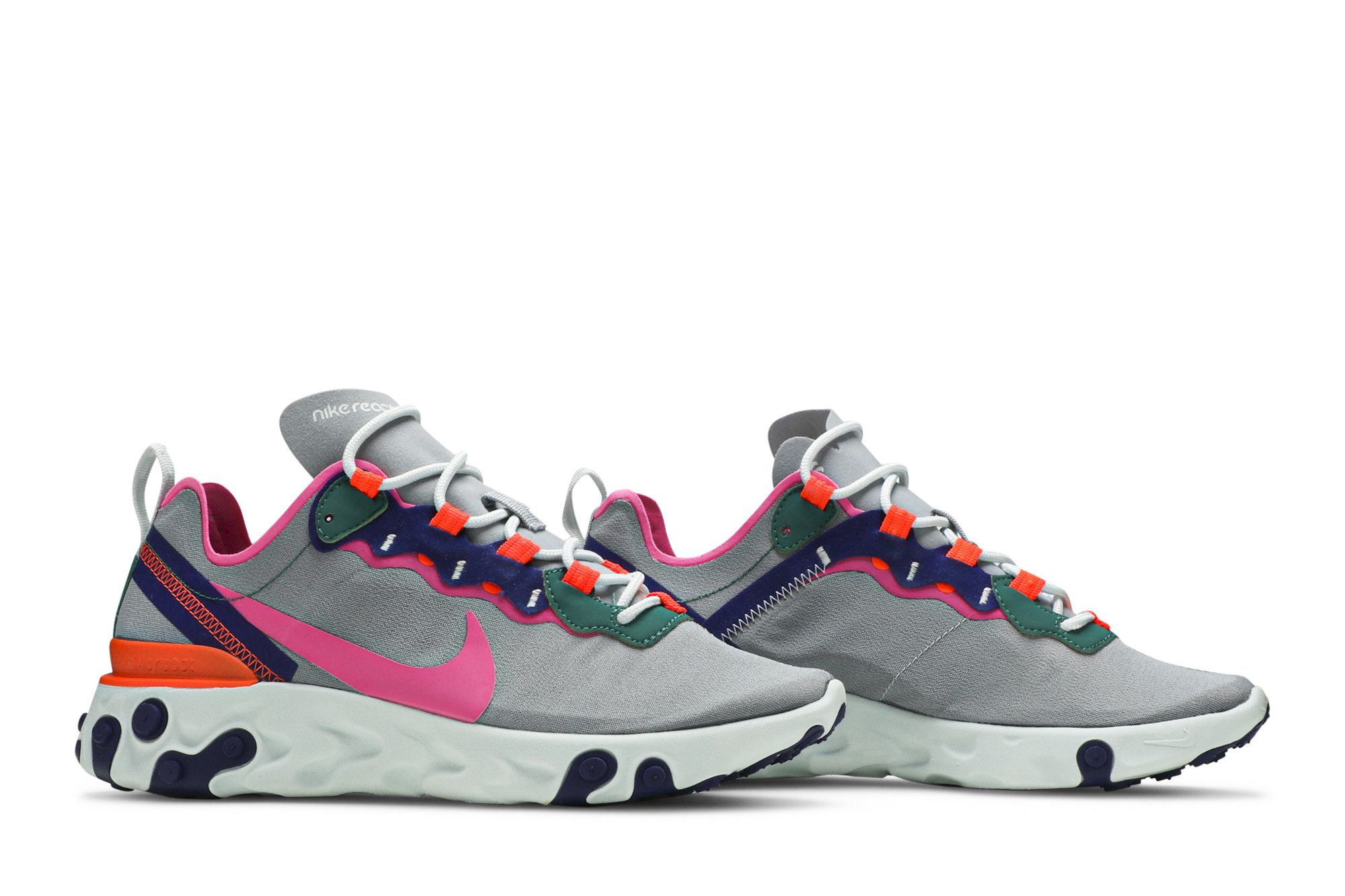 Buy Wmns React Element 55 Wolf Grey Fuchsia BQ2728 006 GOAT UK