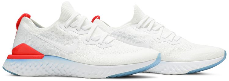 Nike Epic React Flyknit 2 Blue Hero Bright Crimson