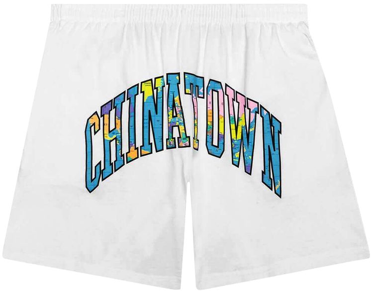 Chinatown Market Globe Arc 20 Sweatshorts White