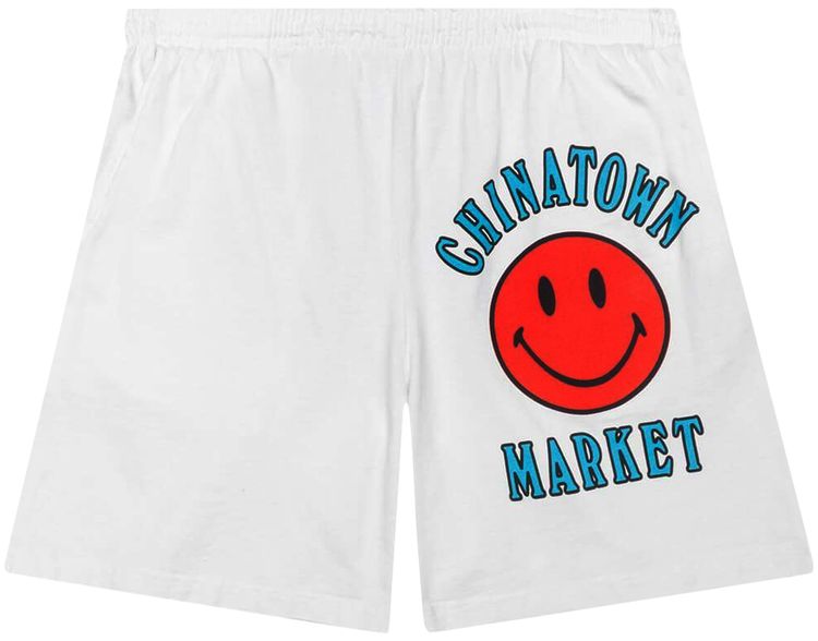 Chinatown Market Smiley Multi Sweatshorts White