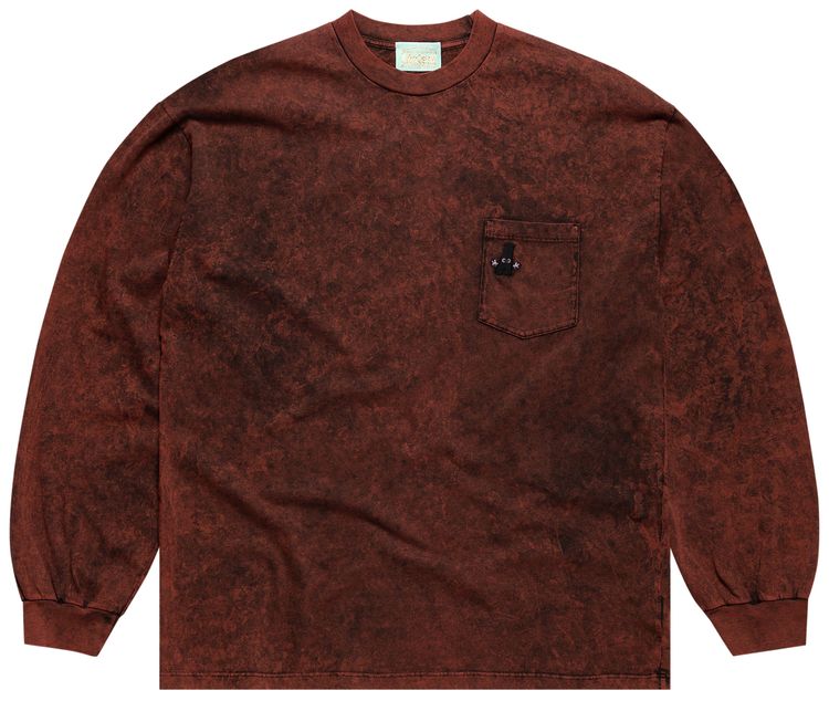 Aries Embroidered Acid Pocket Tee Red