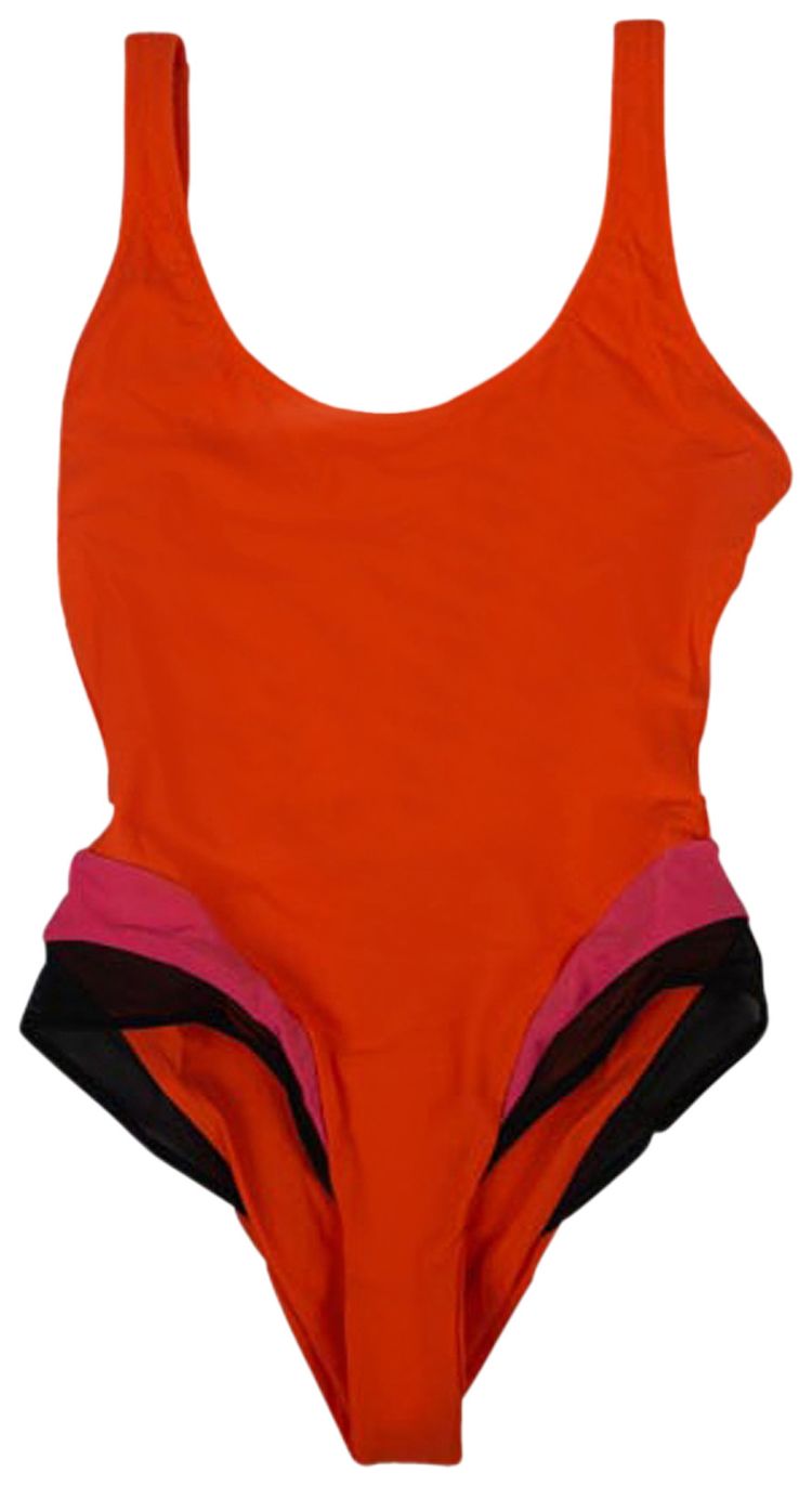 Heron Preston One Piece Swimsuit Orange