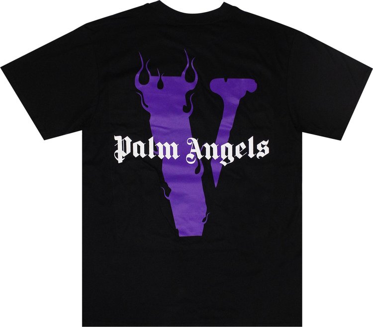 Vlone Logo Short Sleeve T Shirt BlackPurple