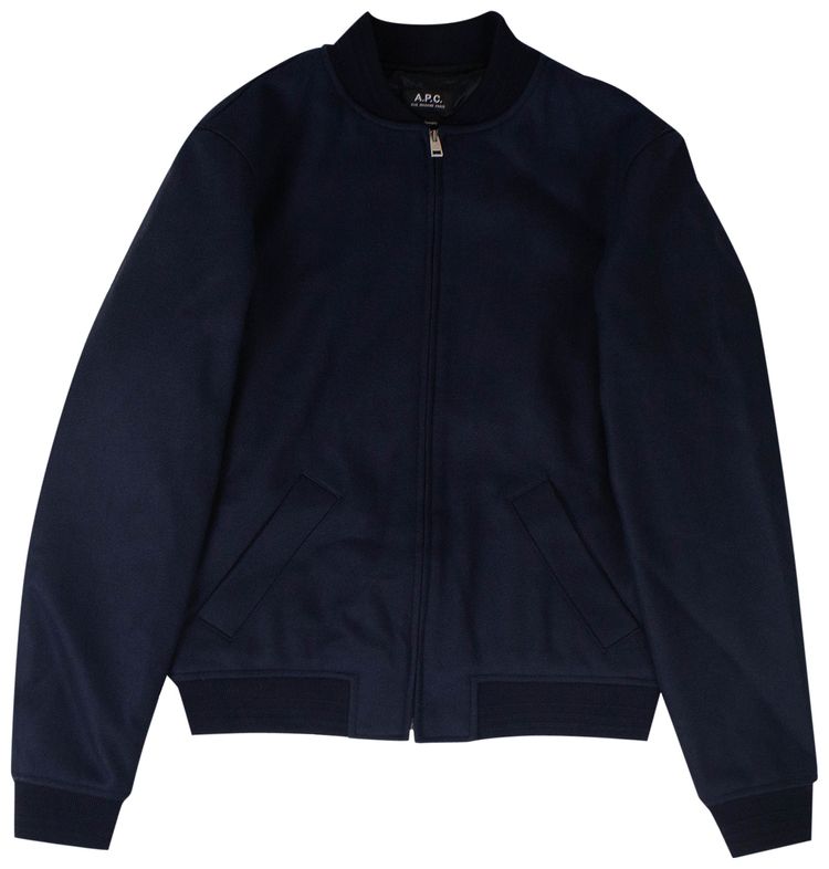 APC Wool Gaston Jacket Navy Blue
