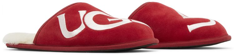 UGG Scuff Slipper Logo   Samba Red
