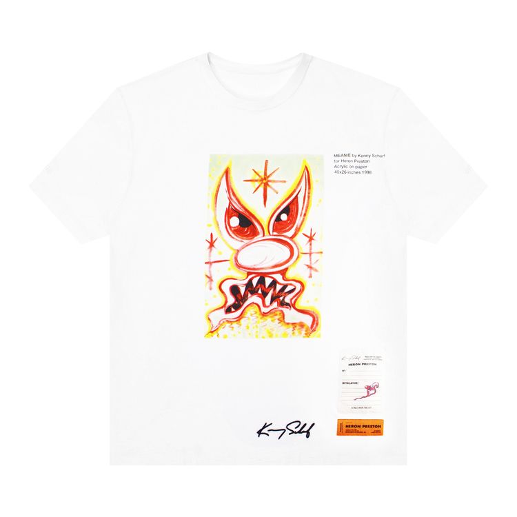 Heron Preston x Kenny Scharf Short Sleeve T Shirt WhitePink