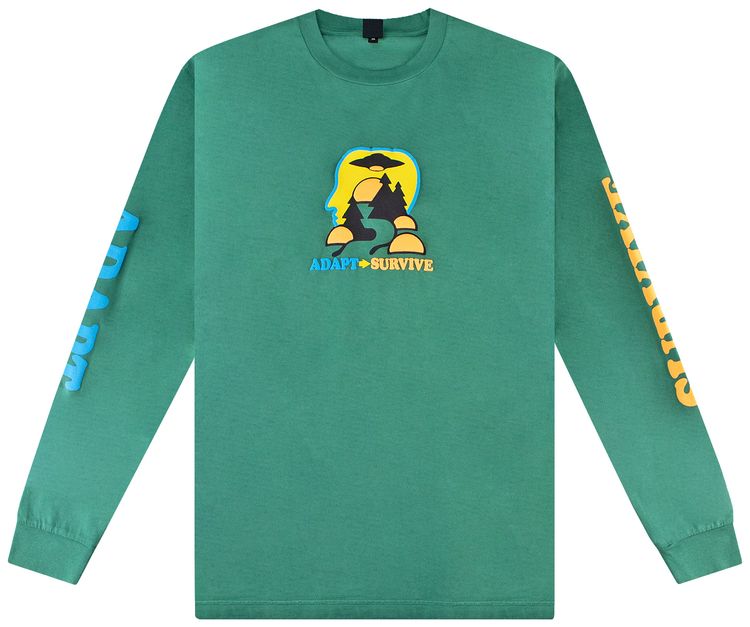 Brain Dead AdaptSurvive Long Sleeve T Shirt Green