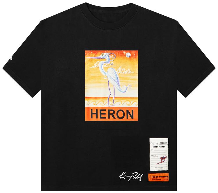 Heron Preston x Kenny Scharf Printed T Shirt BlackOrange