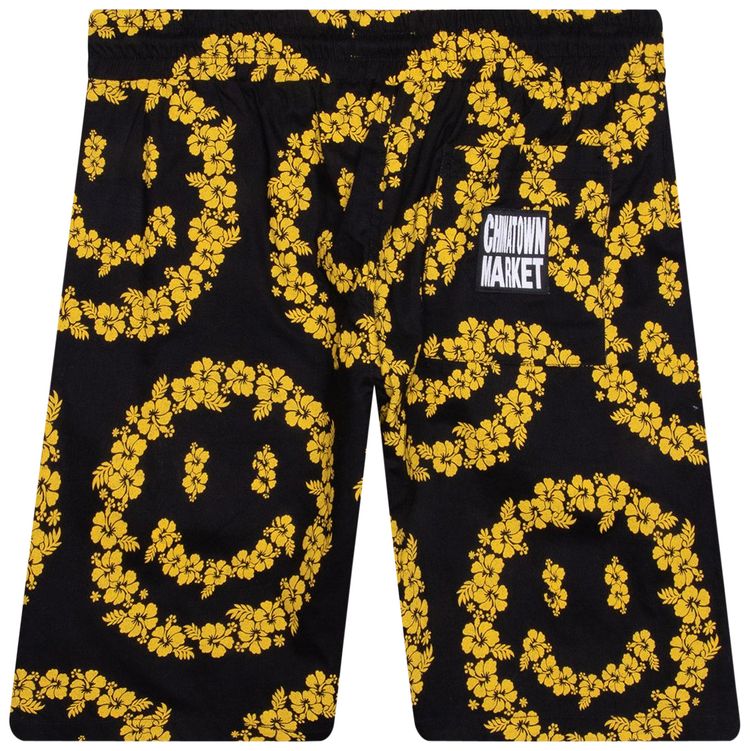Chinatown Market Smiley Floral Short Black