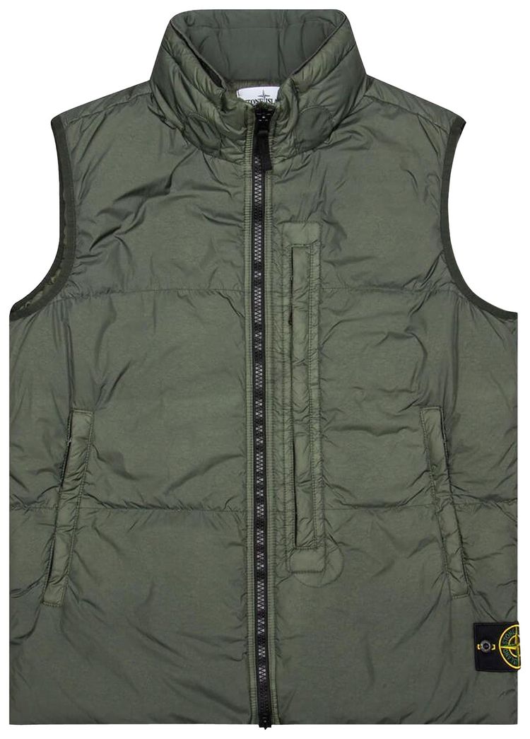 Stone Island Garment Dyed Crinkle Reps NY Down Vest Musk