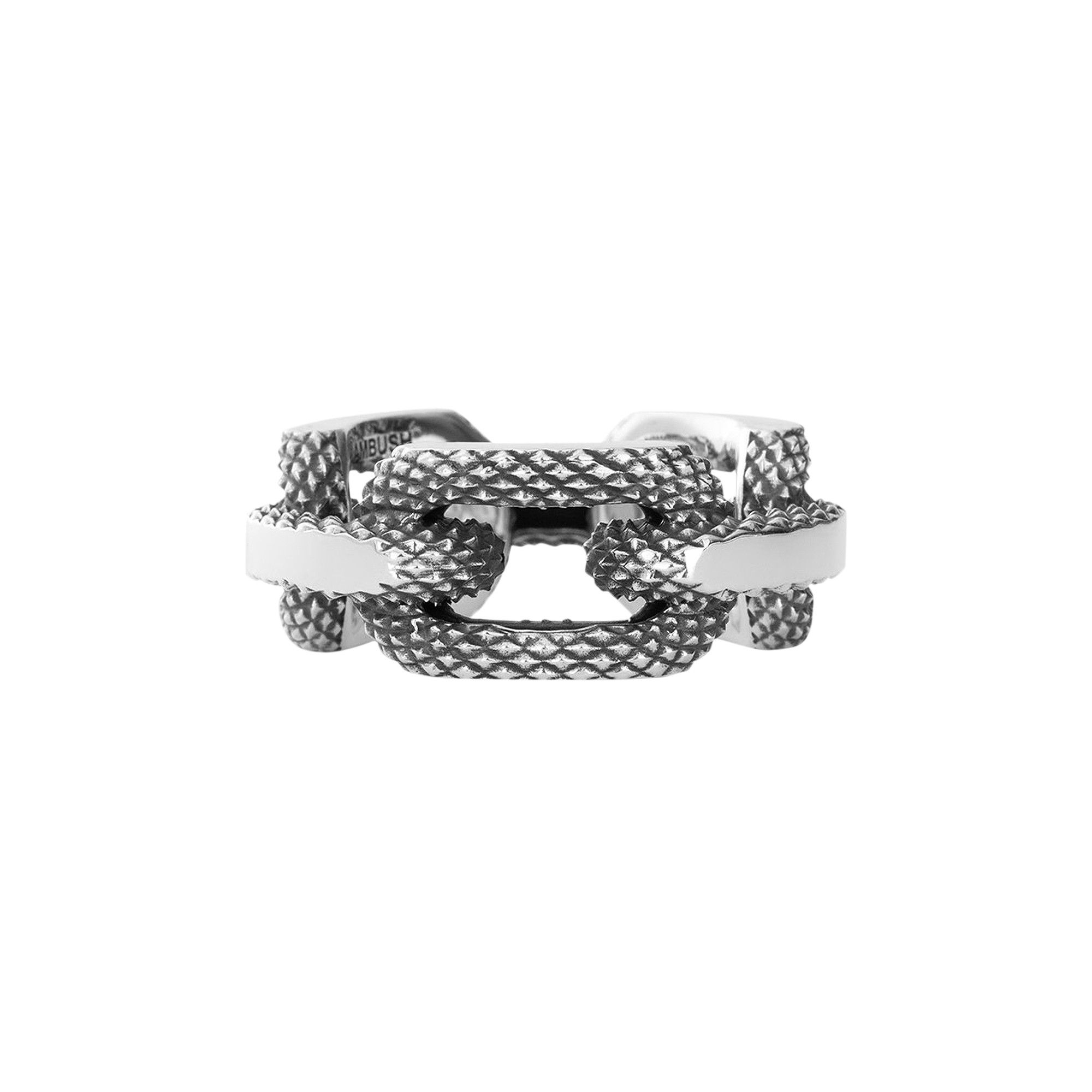 Buy Ambush Textured Chain Ring Silver BMOC008F20MET0027200 SILV GOAT UK