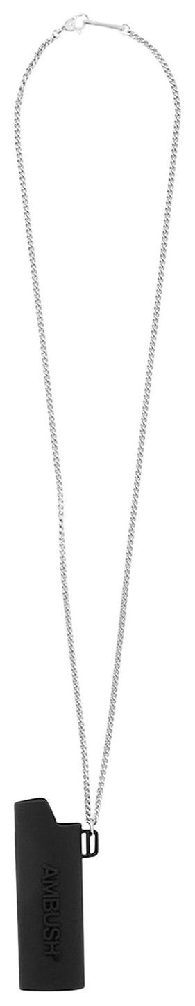 Ambush Logo Lighter Case Necklace BlackSilver