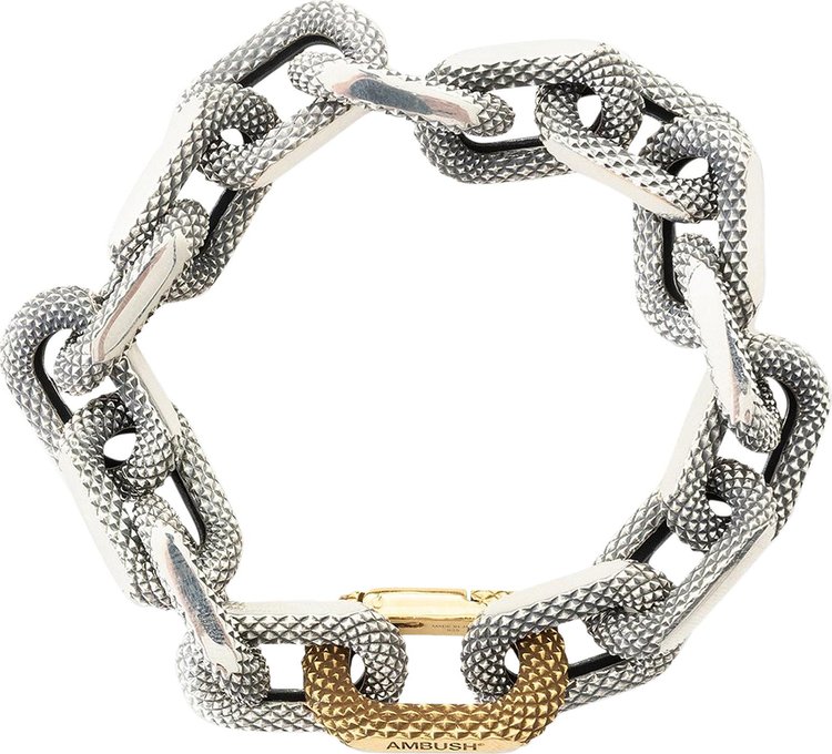 Ambush Textured Chain Bracelet Silver