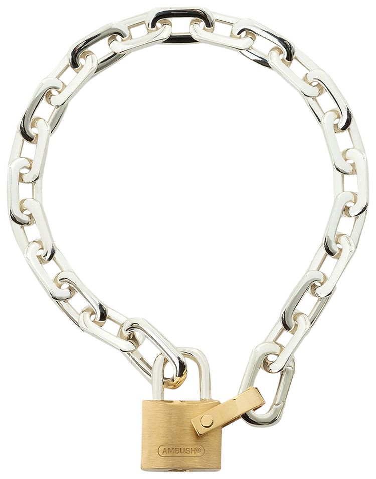 Ambush Small Padlock Chain Bracelet SilverGold