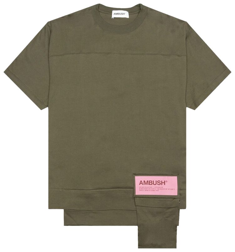 Ambush New Waist Pocket T Shirt Dark Green