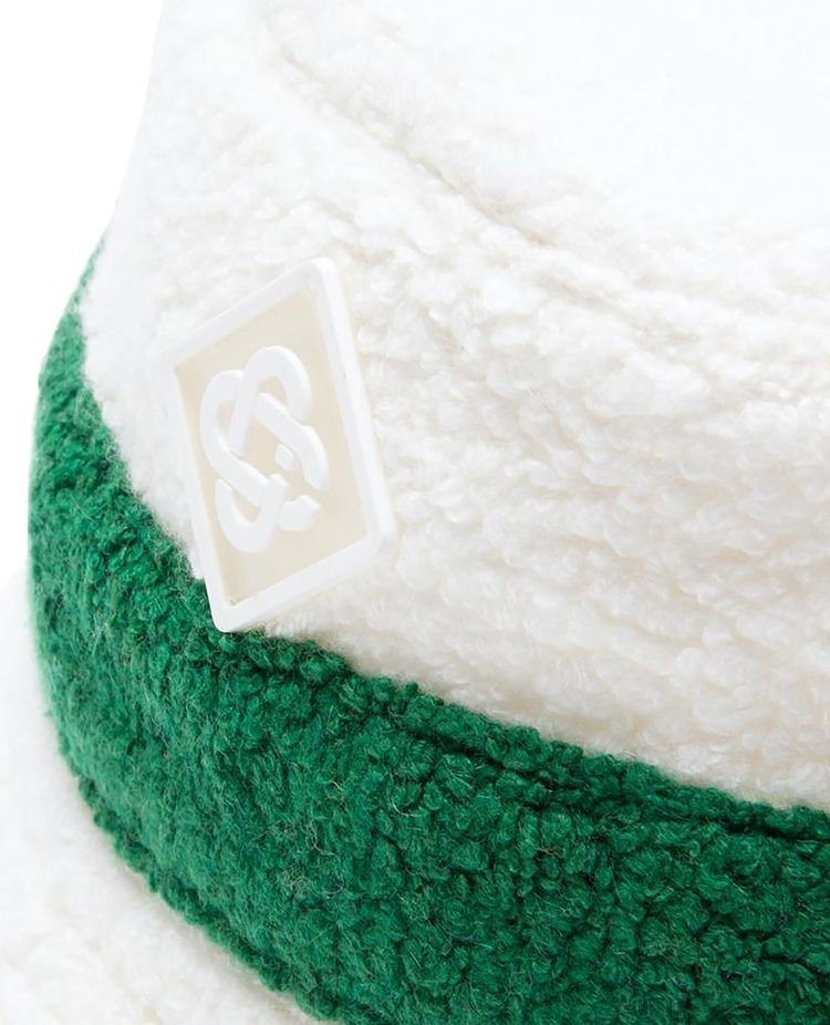 Casablanca Patch Bucket Hat Ecru