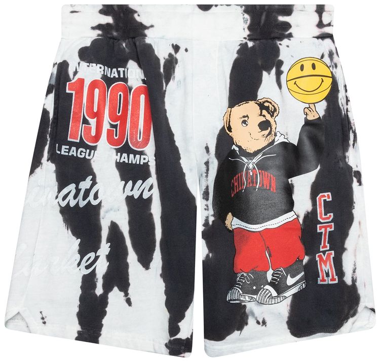 Chinatown Market Smiley Champions Varsity Bear Sweatshort Grey