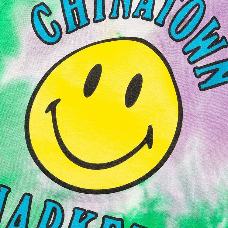 Chinatown Market Smiley Multi Sweatshorts Tie Dye Purple
