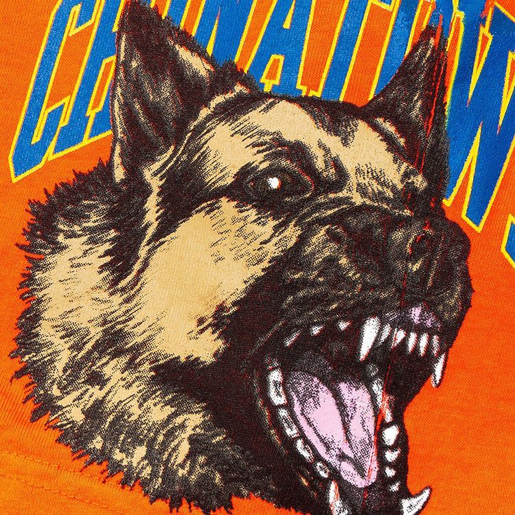 Chinatown Market Beware Sweatshort Orange