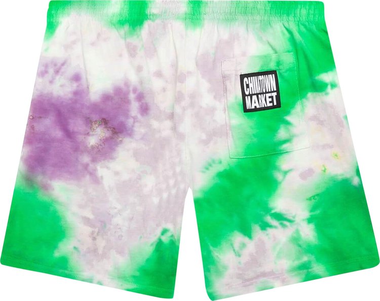 Chinatown Market Arc Left Sweatshorts Tie Dye Purple