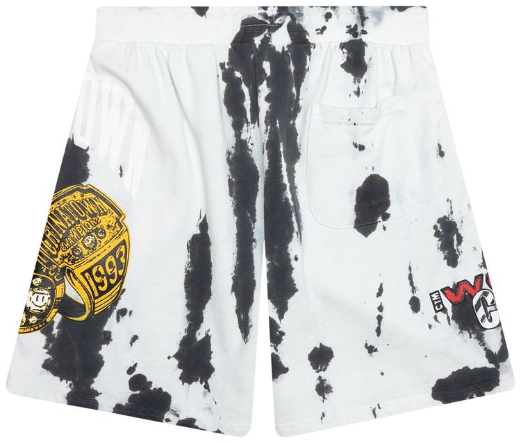 Chinatown Market Smiley Champions 3 Rings Tie Dye Sweatshorts Grey
