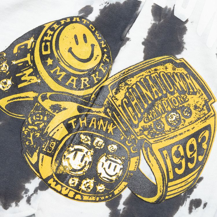Chinatown Market Smiley Champions 3 Rings Tie Dye Sweatshorts Grey