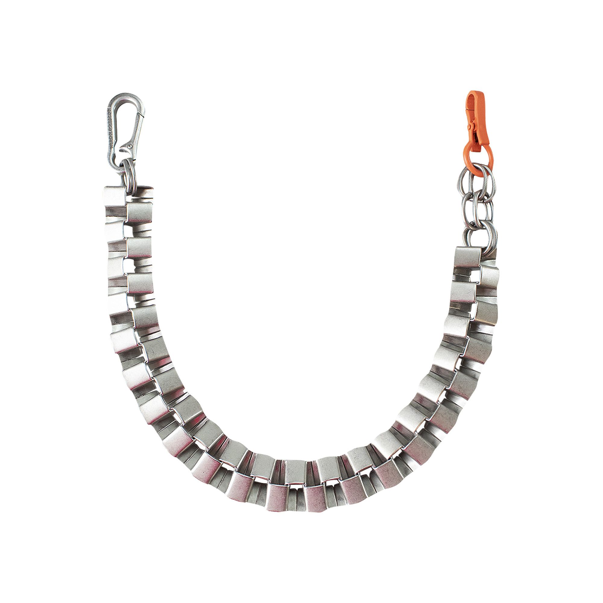 Buy Heron Preston Cubic Necklace 'Silver/Orange