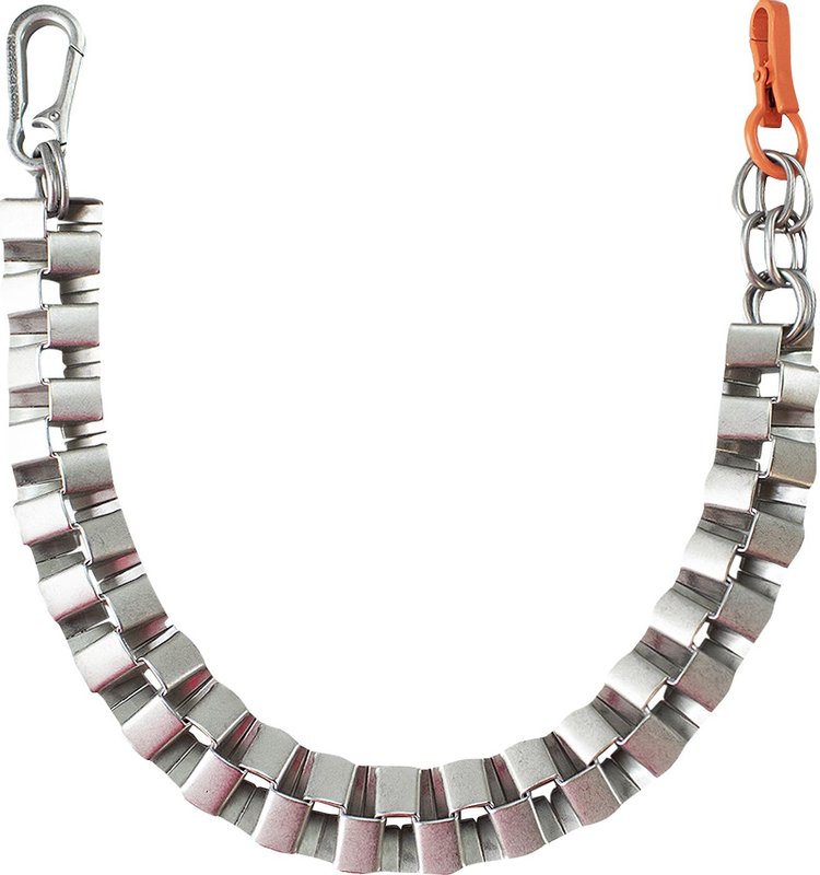Heron Preston Cubic Necklace 'Silver/Orange'