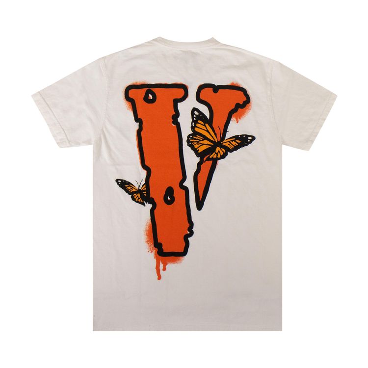 Vlone x Juice WRLD Butterfly Short Sleeve T Shirt White