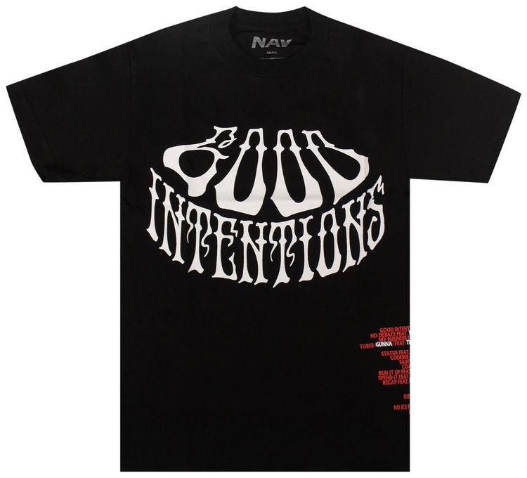 Vlone x Nav Dead Short Sleeve T Shirt Black