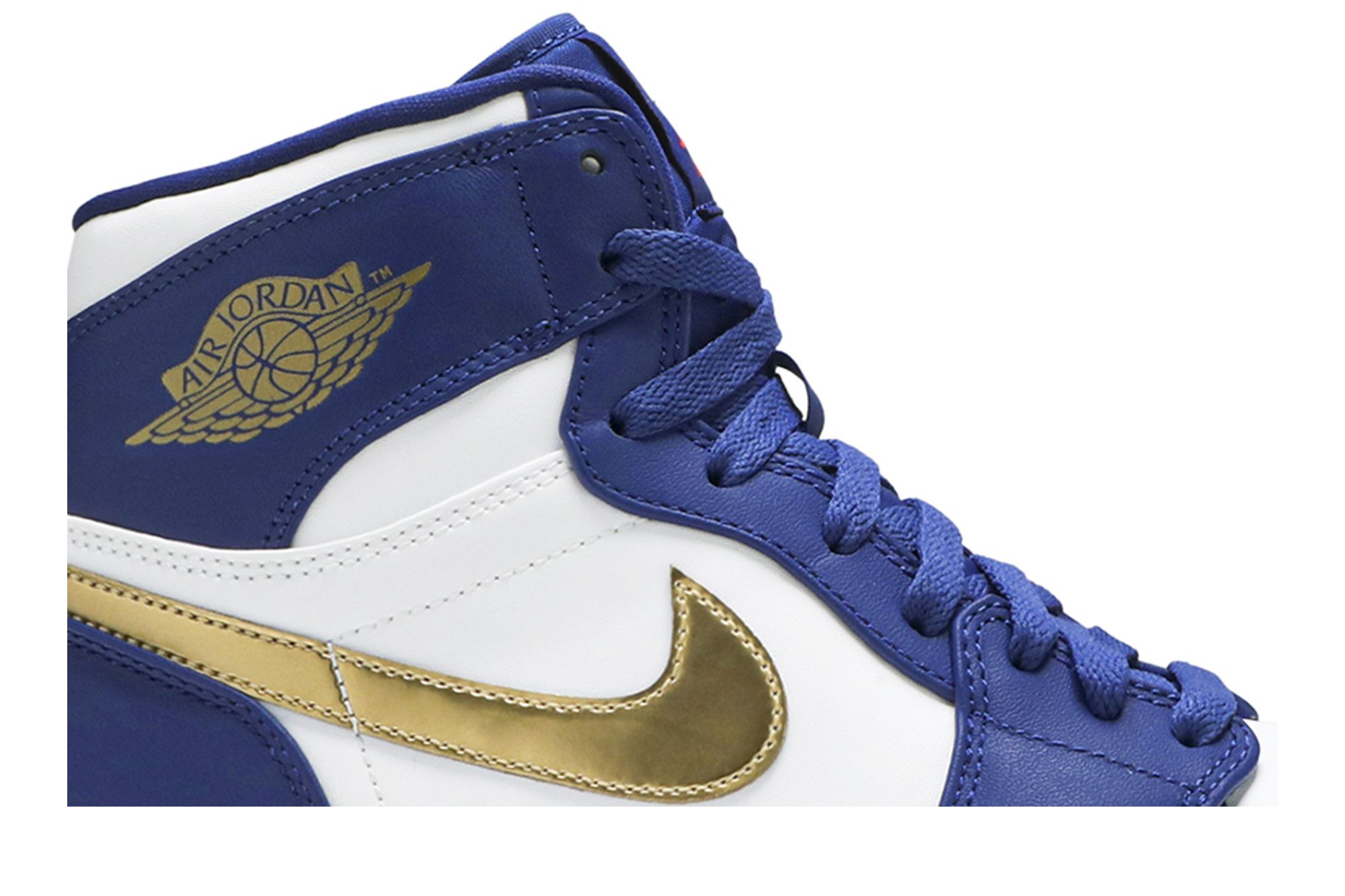 Blue white and gold jordan 1 best sale