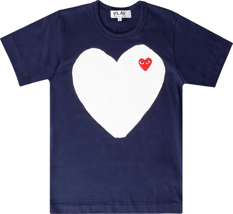 Comme des Garçons PLAY Heart Logo T-Shirt 'Navy'
