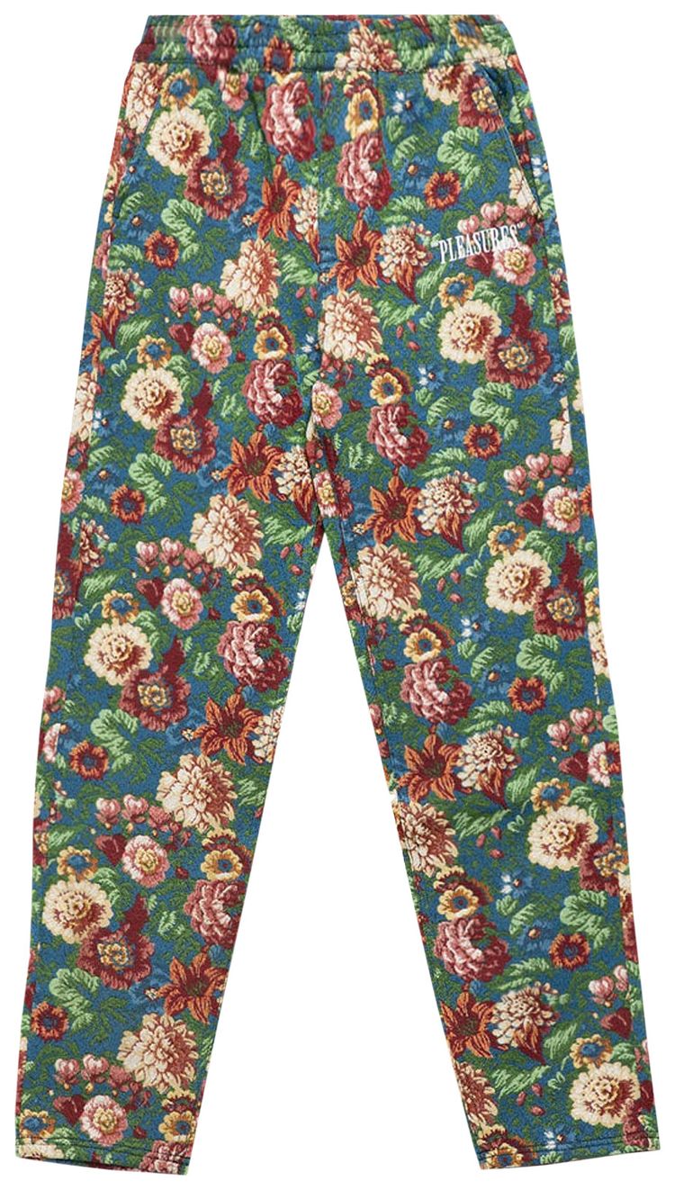Pleasures Studio Floral Beach Pant Blue