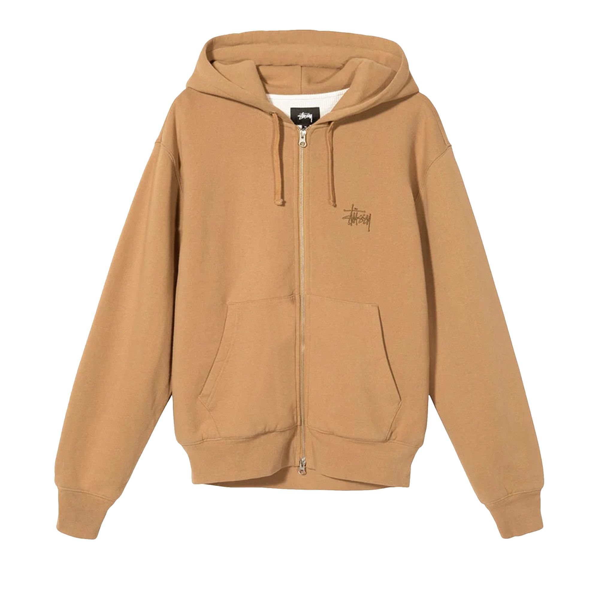 Buy Stussy Thermal Zip Hoodie 'Brown' - 118385 BROW | GOAT