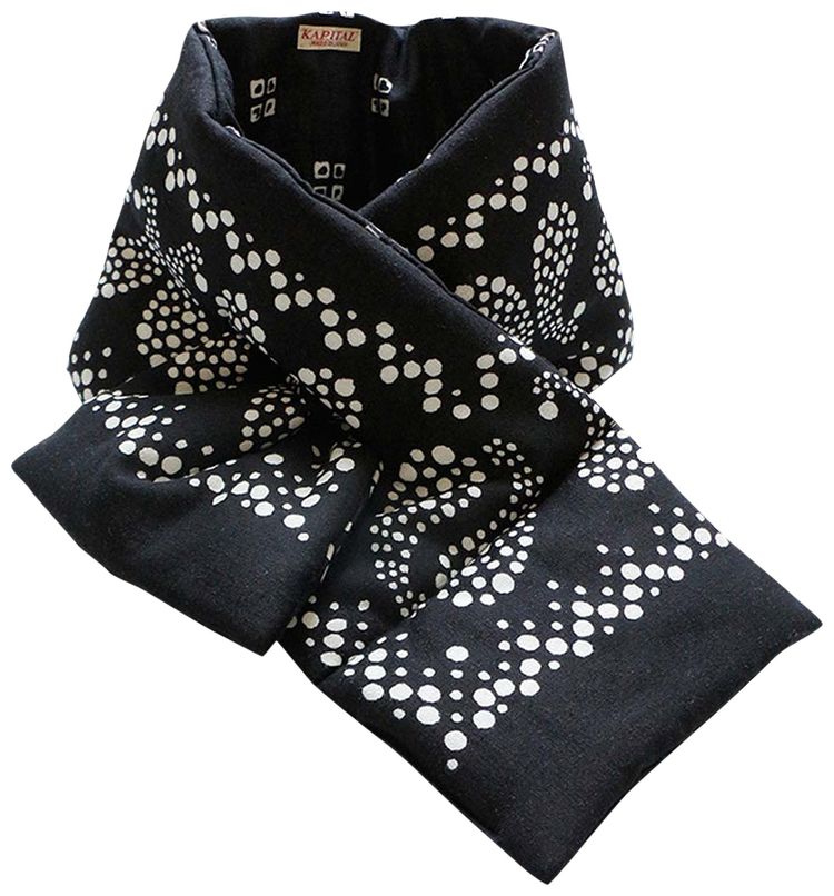 Kapital Linen Rayon Bandana Kesa Scarf Black