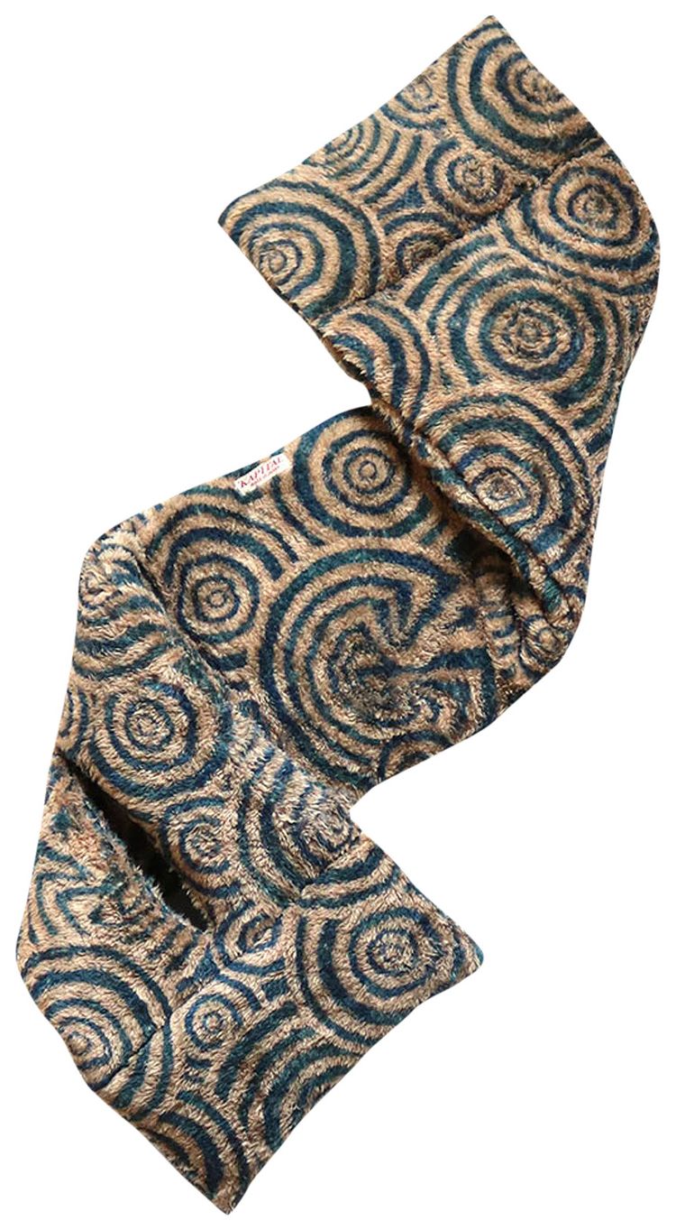 Kapital Maze Fleece Kesa Wide Scarf Beige