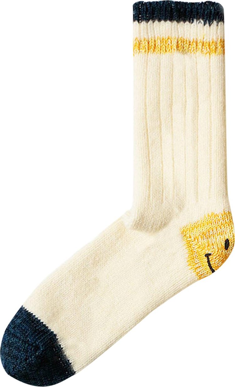 Kapital 72 Yarns Wool Ivy Smilie Socks 'White'