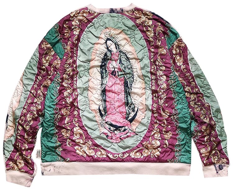 Kapital Fleece Knit Bivouac Big Sweater Virgin Mary Ashbury Dyed