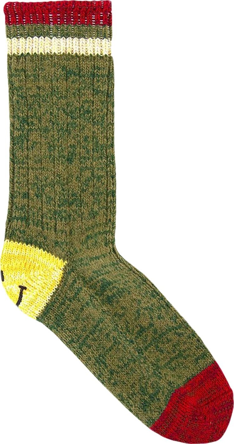 Kapital 72 Yarns Wool Ivy Smilie Socks 'Green'