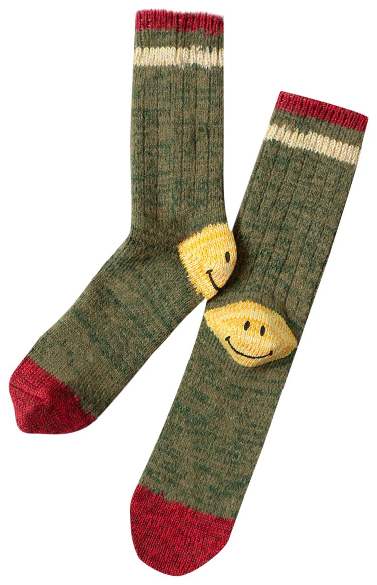 Kapital 72 Yarns Wool Ivy Smilie Socks Green