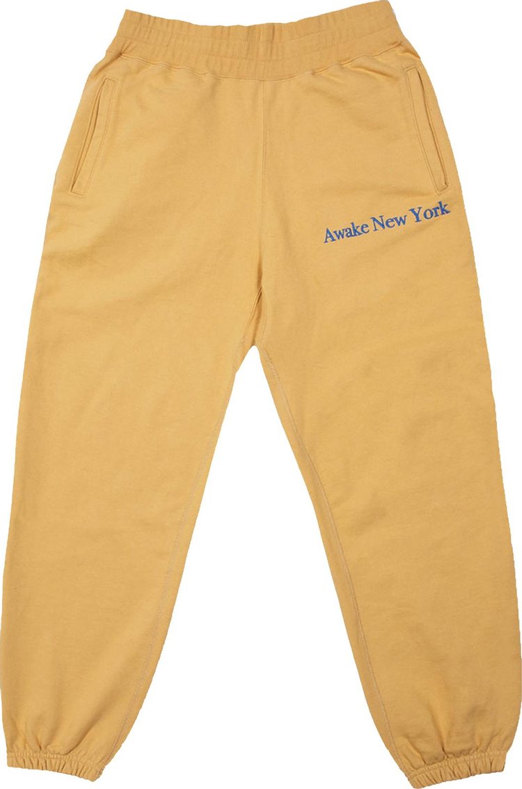 Awake NY Classic Outline Logo Embroidered Sweatpants 'Mustard'
