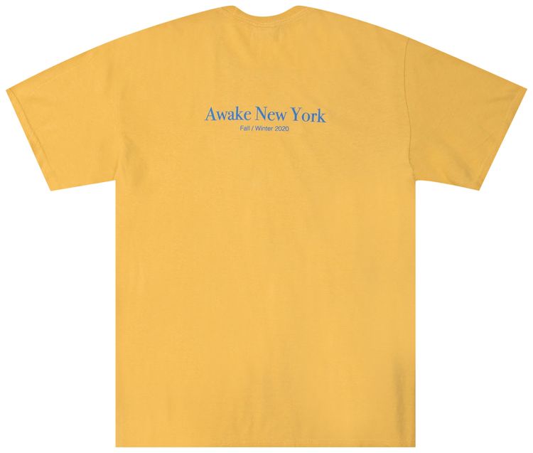 Awake NY Classic Outline Logo Short Sleeve Tee Mustard