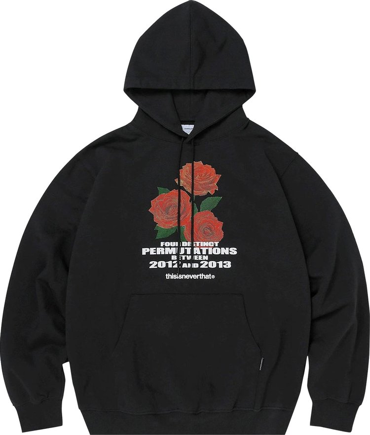 thisisneverthat Rose Hooded Sweatshirt 'Black'